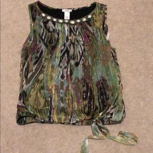 Cashe flowy blouse with shimmer